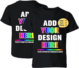 Custom T Shirt Design Your Own Shirts Personalized Photo Text Name Tshirt