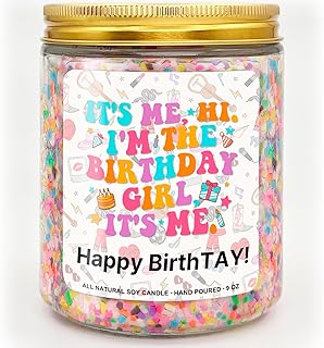 Taylor Birthday Candle, Birthday Gift Ideas and Party Decorations for Girls Boys, Birthday Gifts Merch Supplies, Gifts for Women & Men, Happy Birthday Candle