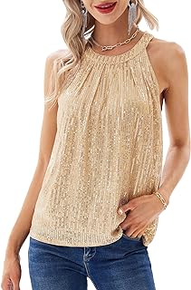 Sequin Tops for Women Backless Long Sleeve Sparkly Glitter Tops Crew Neck Draped Back Flowy Sparkle Party Shirts