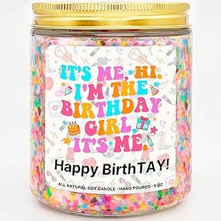 Taylor Birthday Candle, Birthday Gift Ideas and Party Decorations for Girls Boys, Birthday Gifts Merch Supplies, Gifts for Women & Men, Happy Birthday Candle